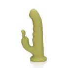 Itin minkštas besisukantis triušio vibratorius – 18 cm (7″) – žalias — Nuotrauka 5