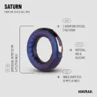 Hueman Saturn Vibrating Silicone Ring Intimate System – Black — Photo 4