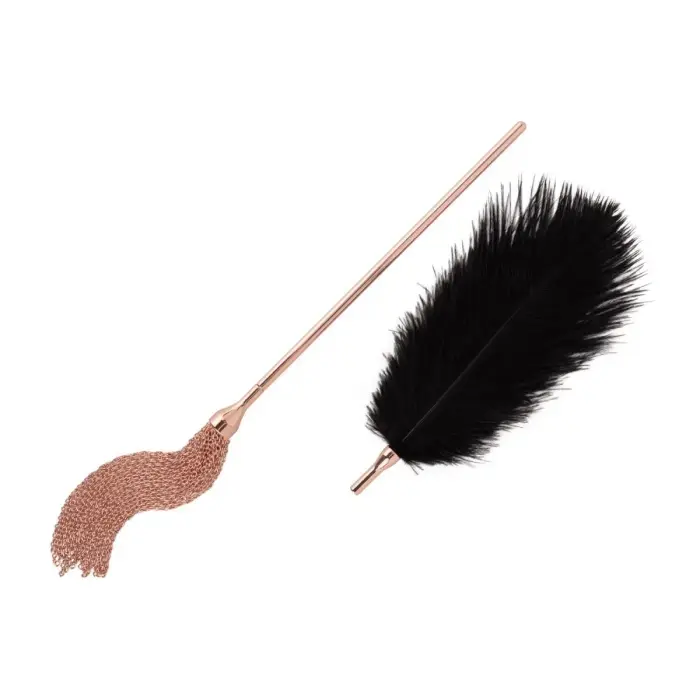 Rosy Gold Feather Tickler & Whip – Rose Gold