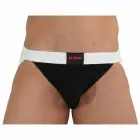 BURN 004 – jockstrap – shiny black/white – XL — Photo 2