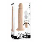 EVOLVED Twirl Jam – besisukantis vibruojantis dildo – šviesios kūno spalvos – 9,25 colio – 5 sukimosi + 8 vibracijos — Nuotrauka 1