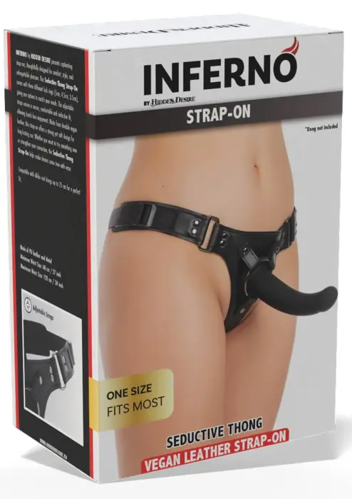 INFERNO by HIDDEN DESIRE Seductive Thong Strap-On – Black