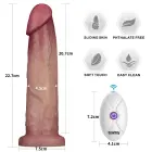 LoveToy Vibrating Sliding Skin Pro II – двухслойный реалистичный силиконовый дилдо с вибрацией – 22,9 cm (9'') — Фото 2