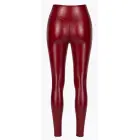 Noir Handmade powerwetlook leggings with zip – burgundy – L — Photo 8