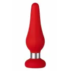 FORTO F-21 Tear Drop silikoninis analinis kištukas – S – raudonas — Nuotrauka 2