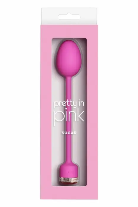 Pretty in Pink Sugar Pink – вибрирующее яйцо с ювелирными акцентами – перезаряжаемый