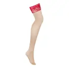 Obsessive Lacelove Stockings – Red – XS/S — Photo 3