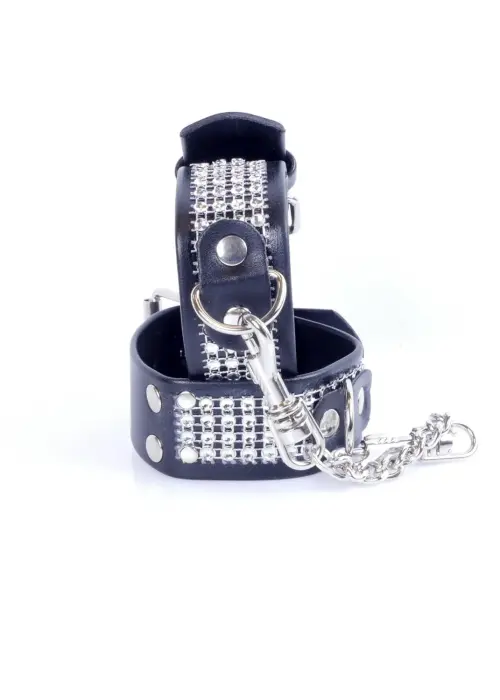Fetish B - Series Handcuffs with cristals 3 cm Silver Photo