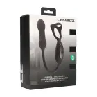 Vibrating and Thrusting Silicone Tri O Cockring with Prostate Stimulator - Black — Photo 1