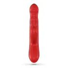 CRUSHIOUS Lapin triušio vibratorius su stūmimo funkcija – 21.5 cm (8.5″) – raudonas — Nuotrauka 3