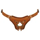 ZADO ādas strap-on siksna – dabīga — Foto 6