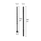 Extreme Ribbed Penis Dilator Set – 2 pcs – Black — Photo 9