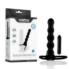 Vibrating Rock Balled Double Prober – носимое кольцо на пенис с анальным зондом – 13 см — Фото 1