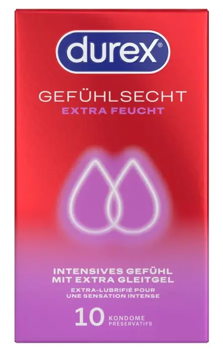 Durex Gefühlsecht Extra Lubricated Condoms – 10 pcs
