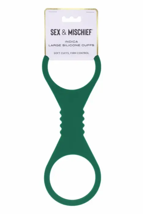 Sportsheets Indica Large Silicone Cuffs – манжеты – силикон – изумрудно-зелёный