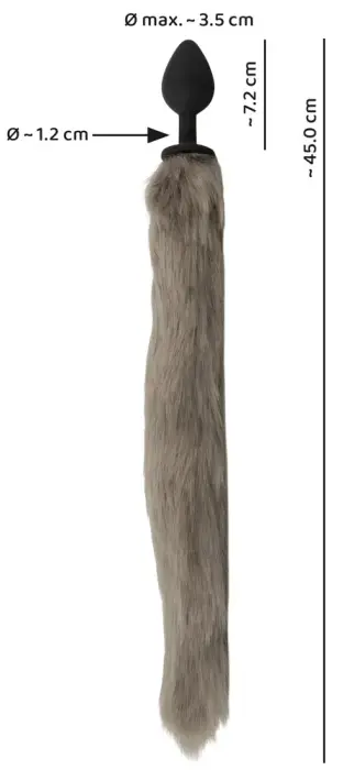 Fluffy Tail dildo – 45 cm – Pilkas Photo