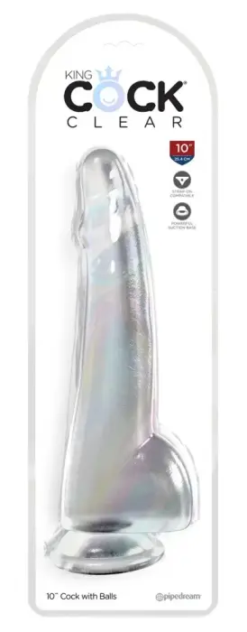 King Cock Clear Intimate Model with Suction Base – 27.9 cm (11″) – Clear