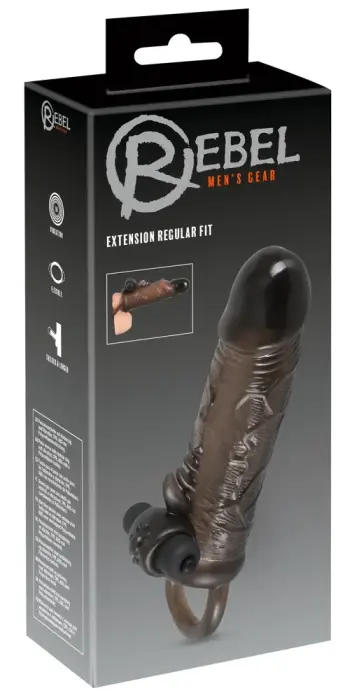 Rebel Extension Regular Fit Penis Sleeve – Black
