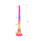 Kiotos Monstar Beast tumsā spīdošs dildo – 45 cm (17.7″) — Foto 7