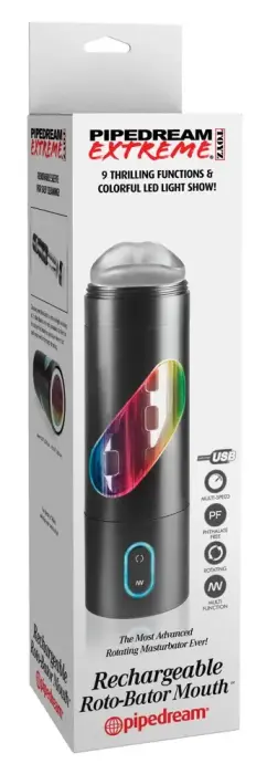 PET Roto-Bator Mouth Masturbator – Black
