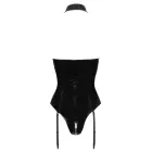 Black Level Vinyl Bodysuit with Buckles and Halterneck – Black – S Photo