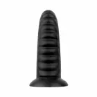 BUTTR Double Ribbed – didelis rievėtas analinis kaištis su siurbtuku – 26 cm — Nuotrauka 4
