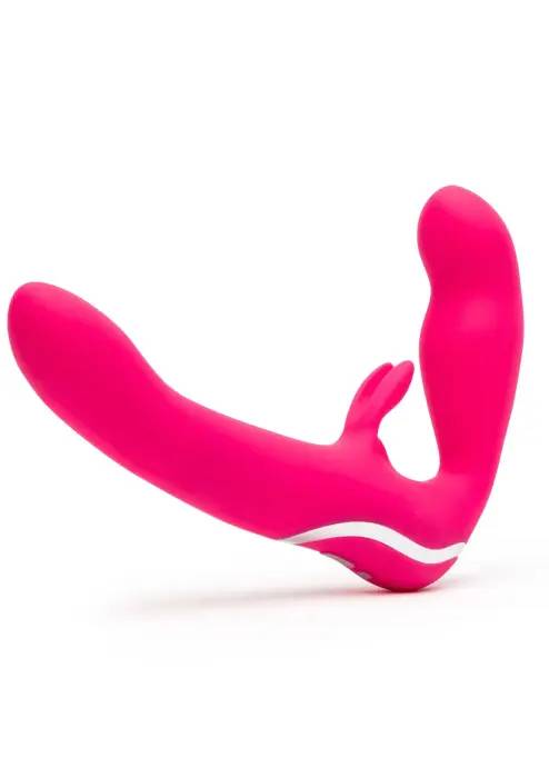 Happy Rabbit Vibrating Strapless Strap-On – Pink