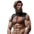 Fetish Submissive Attitude – Brigade eco-leather men's chest harness – black – one size — Photo 4