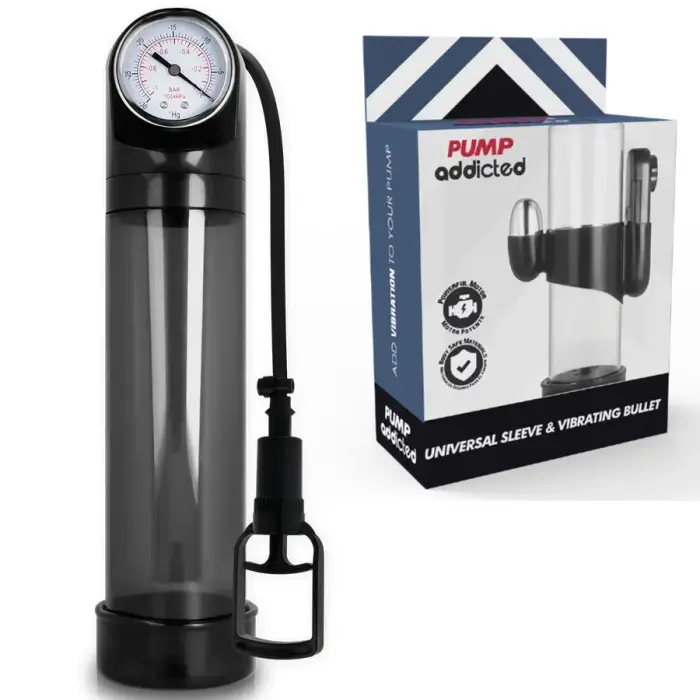 Pump Addicted RX9 vakuuma trenieris ar vibrāciju – 30 cm – melns