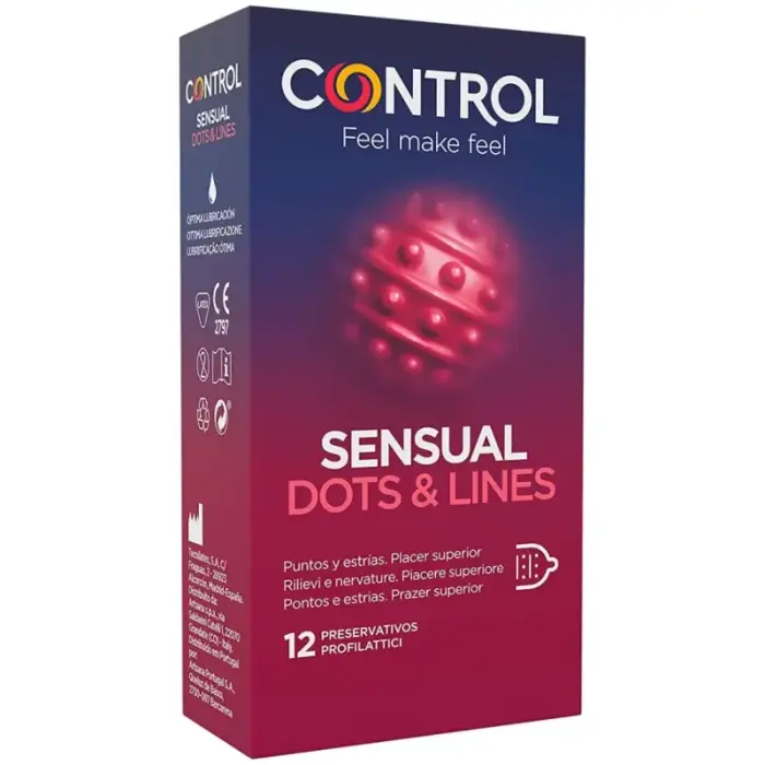 Control Sensual Dots & Lines Latex Condoms – 12 pcs
