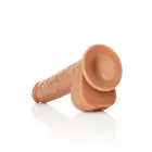 Sirge realistlik dildo munandite ja iminapaga – 25.5 cm (10″) – Nahavärv — Foto 4