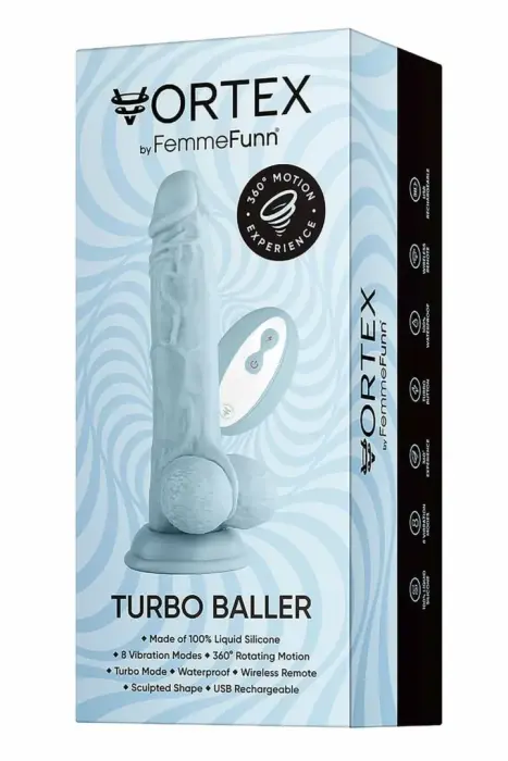 Вибратор FemmeFunn Turbo Baller – 20.6 см (8.1″) – синий