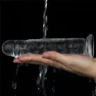 LoveToy Flawless Clear Dildo – realistlik dildo – TPE – läbipaistev – 17,8 cm — Foto 8
