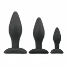 EasyToys Silicone Anal Training Plug Set – 3 Sizes – Black — Photo 1