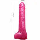 Baile Realistic Dildo with Suction Cup – 18 cm (7″) – Pink — Photo 5
