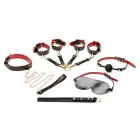 XR Brands Master Series Deluxe Bondage Set Vegan Leather Black/Red — Photo 3