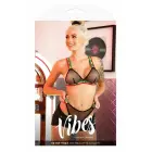 Fantasy Lingerie I'd Hit That – tīkliņa bralete ar saukļa siksniņām un biksītes – melns – izmērs L/XL — Foto 1