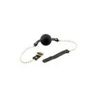 Guilty Pleasure Majestic Pearl Mouthgag – силикон – дизайн с жемчугом – ремень из веганской кожи — Фото 3