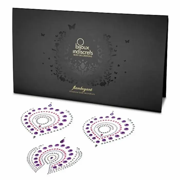 Bijoux Indiscrets Flamboyant набор украшений для тела – фиолетовый и розовый