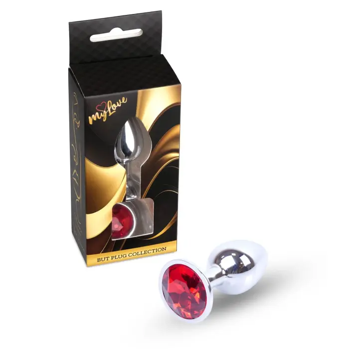 MyLove Toys Jewellery Silver анальная пробка – 7 cm – Красная