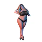 Exposed by Magic Silk bandeau tipa topa un biksīšu komplekts – melns – 2XL — Foto 2