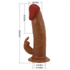 PRETTY LOVE Marion universālais strap-on dildo ar vibrējošu trušīti – 19 cm (7.4″) – Daudzkrāsains Foto 10