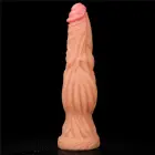 Reālistisks dubultā slāņa dildo ar piesūcekni – 24 cm (9.5″) – Rozā — Foto 5