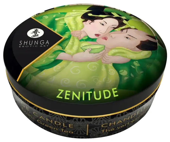 Shunga Zenitude zaļās tējas masāžas svece – 30 ml Foto 2