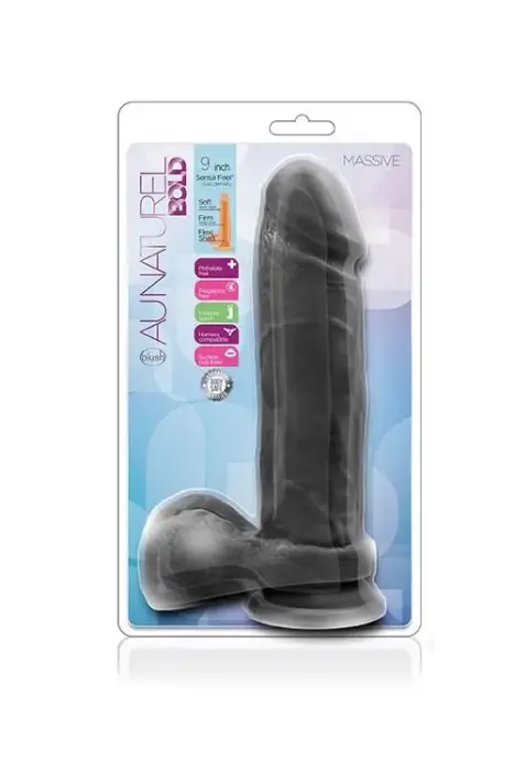 Au Naturel Bold Massive Dildo – 23 cm (9″) – Skin