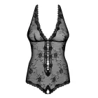 Obsessive Fiorenta Lace Bodysuit with Open Crotch – L/XL — Photo 8