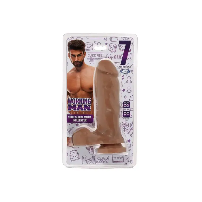 Working Man - Your Influencer Realistlik sooniline dildo iminapaga – 18 cm (7″)