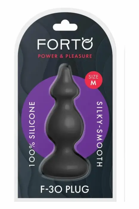 FORTO F-30 Pointer anālo bumbiņu ķēde – M – Melns