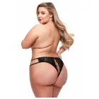 Baci mežģīņu biksītes ar atvērtu starpkāju – melnas – Plus size — Foto 2