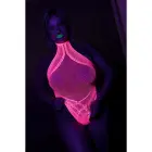 Neon Pink Halter Neck Bodysuit – One Size — Photo 5